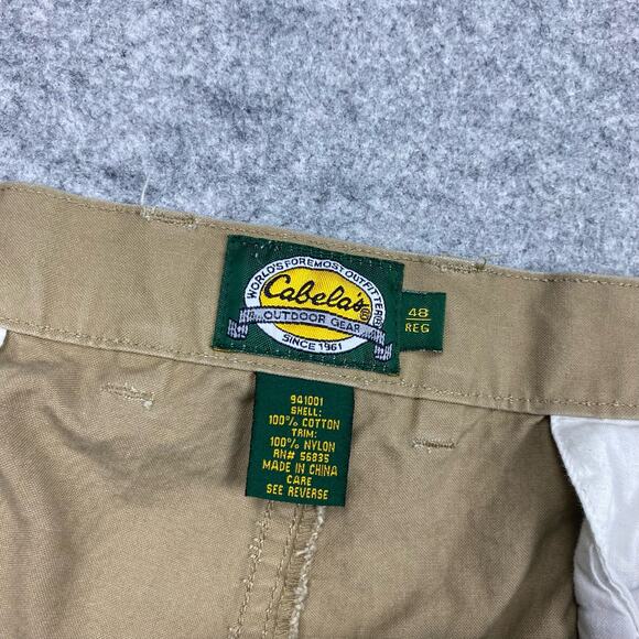 Cabela’s Pants Mens‎ 42/29 Double Knee Duck Hunting outdoor nylon tan canvas - Picture 4 of 11